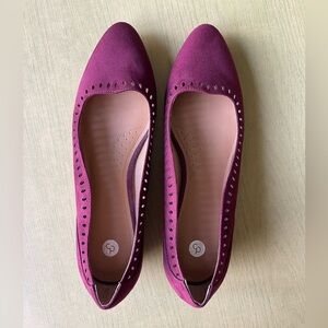 Dressbarn Burgundy Flat Shoes - New
